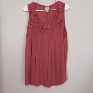 St. John’s Bay dusty rose embroidered summer top